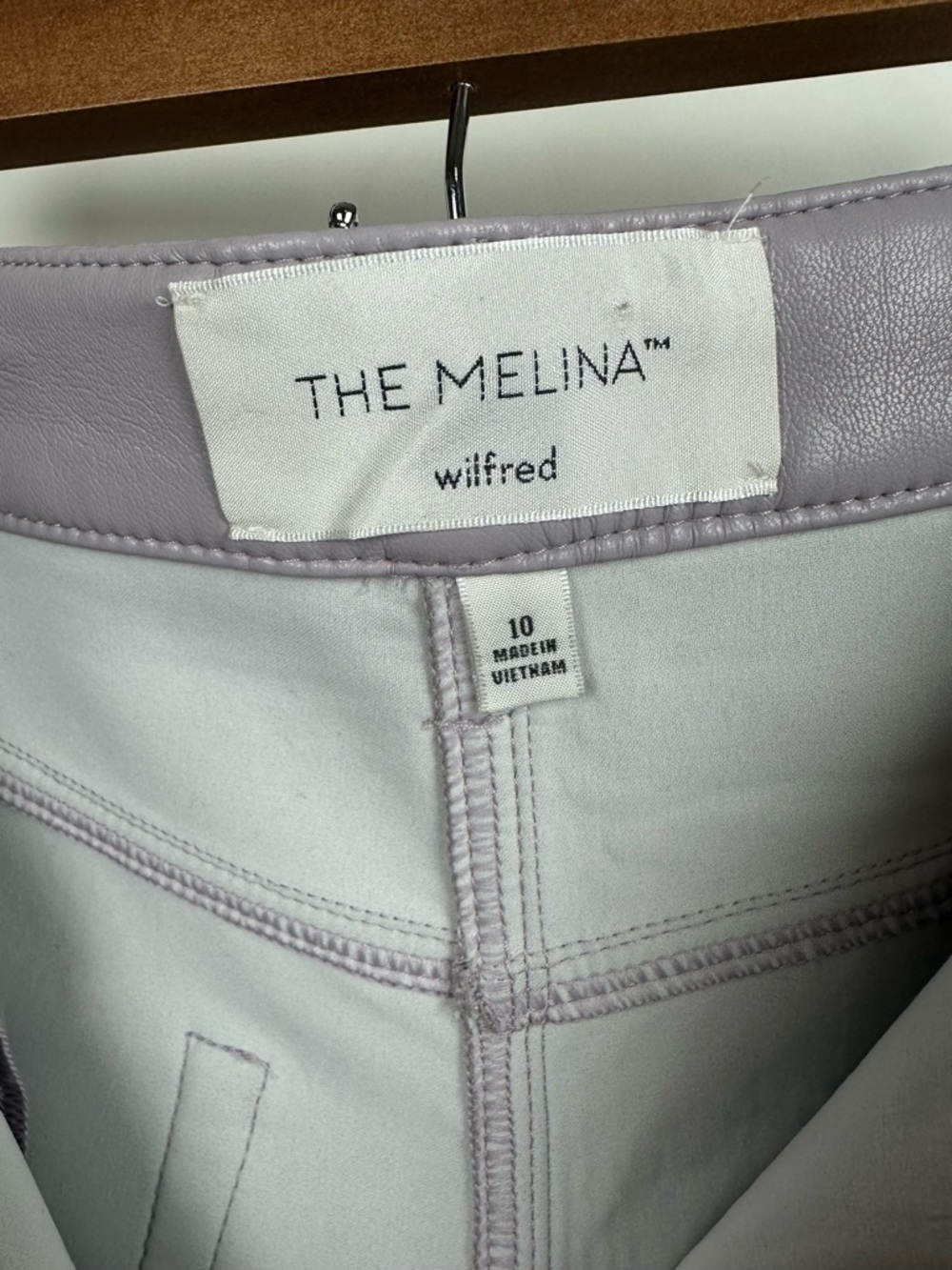 Aritzia Wilfred Melina Pant Vegan Leather High Rise Straight Leg - Picture 12 of 16